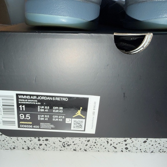 Air Jordan 5 Retro Ice Blue Graphite Women’s 11 / Men’s 9.5 OG Box - Picture 5 of 6